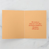 Lesbischer Weihnachtsgingerbrot Ladys Custom Ehefr Karte (Innenseite)