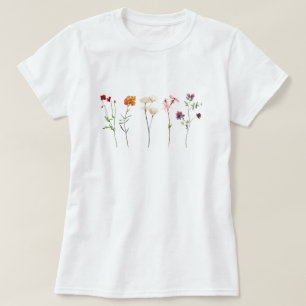 Lesbischer Wildblumen-Stolz T-Shirt