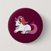 Lesbisches Einhorn Button (Vorderseite)