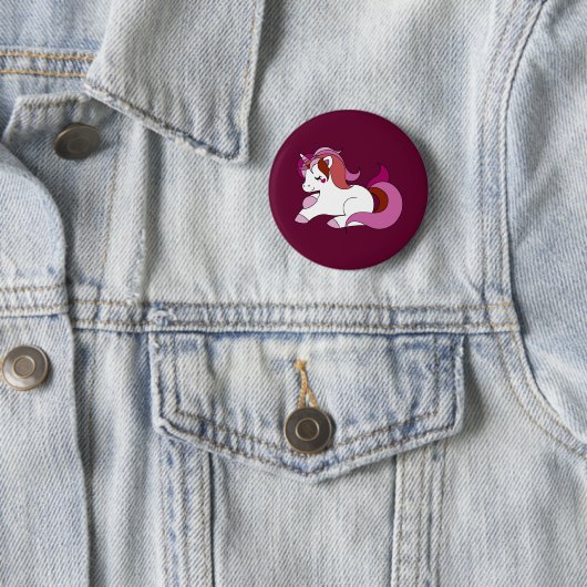 Lesbisches Einhorn Button (Beispiel)