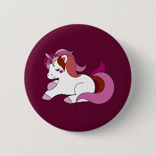 Lesbisches Einhorn Button