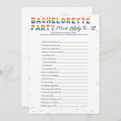 Lesbisches Junggeselinnen-Abschied-Spiel, das höch Einladung (Vorne/Hinten)