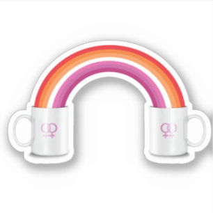 Lesbisches Kaffeetreff Aufkleber