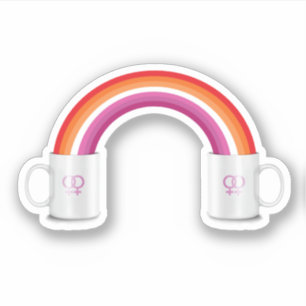 Lesbisches Kaffeetreff Aufkleber
