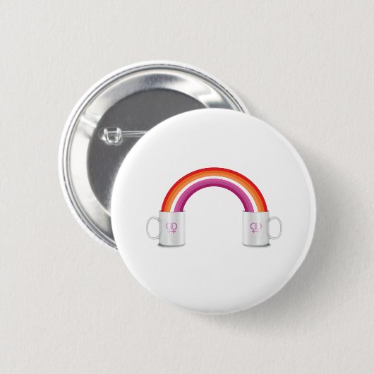 Lesbisches Kaffeetreff Button (Vorne & Hinten)