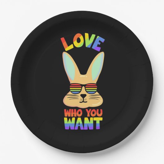 Lesbisches LGBT-Kaninchen Pappteller (Vorderseite)