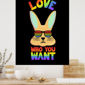 Lesbisches LGBT-Kaninchen Poster (Küche)