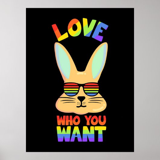 Lesbisches LGBT-Kaninchen Poster (Vorne)