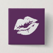 LESBISCHES LIPPENsymbol-WEISS Button (Vorderseite)