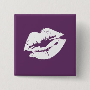 LESBISCHES LIPPENsymbol-WEISS Button