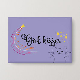Lesbisches Mädchen-Kisser-Button Button
