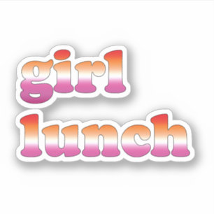 Lesbisches Mädchen-Mittagessen Aufkleber