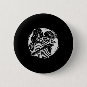 Lesbisches Paar Lgbtq Pride Skelette küssen Valen Button
