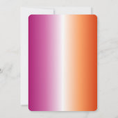 Lesbisches Paar minimalistische Hochzeit Einladung (Rückseite)