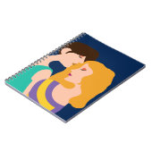 Lesbisches Paar Schöne Frauen in der Liebe Zeichne Notizblock (Linke Seite)