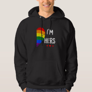 Lesbisches Paarherz Ich bin ihr Matching Gay LGBT  Hoodie