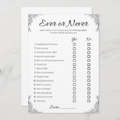 Lesbisches Polterabend-Spiel, ein paar Mal oder ni Einladung (Vorne/Hinten)