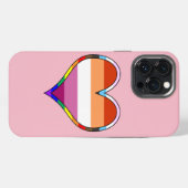 Lesbisches Pride Herz Case-Mate iPhone Hülle (Rückseite (Horizontal))