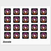 Lesbisches Pride Paragon Mass Effect Icon Quadratischer Aufkleber (Blatt)