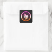 Lesbisches Pride Paragon Mass Effect Icon Quadratischer Aufkleber (Tasche)
