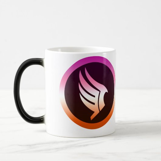 Lesbisches Pride Paragon Mass Effect Icon Verwandlungstasse (Links)