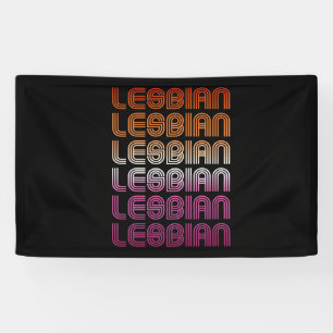 Lesbisches Retro-Musterdesign Banner