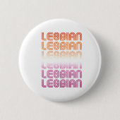 Lesbisches Retro-Musterdesign Button (Vorderseite)