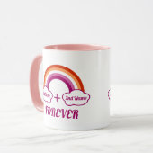 Lesbisches Stolz-Design /ein paar Tasse (Vorderseite Links)