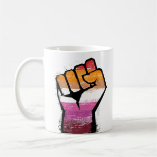 Lesbisches Stolz-Faust-T-Shirt Kaffeetasse