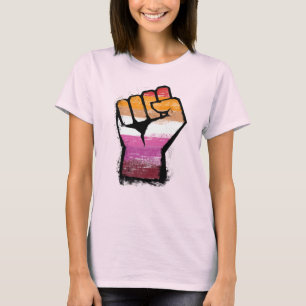 Lesbisches Stolz-Faust-T-Shirt T-Shirt