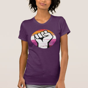 Lesbisches Stolz-Faust-T-Shirt T-Shirt