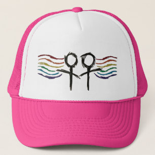 Lesbisches Stolz-Frau-Symbol Truckerkappe