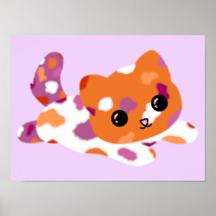 Lesbisches Stolz-Katzen-Poster Poster