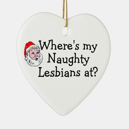 Lesbisches Weihnachten Keramikornament (Rechts)