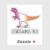 Lesbosaurus Rex Aufkleber (Blatt)