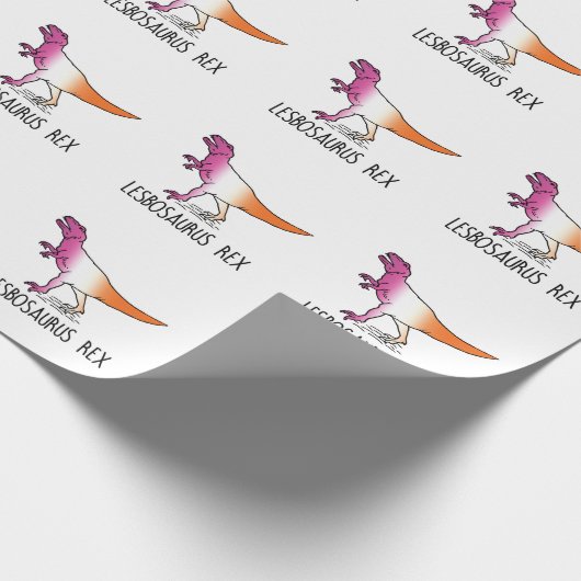 Lesbosaurus Rex Geschenkpapier (Ecke)