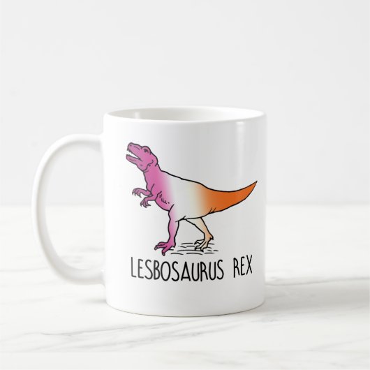 Lesbosaurus Rex Kaffeetasse (Links)