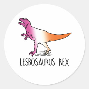Lesbosaurus Rex Runder Aufkleber