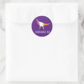 LESBOSAURUS REX T - Shirt Runder Aufkleber (Tasche)