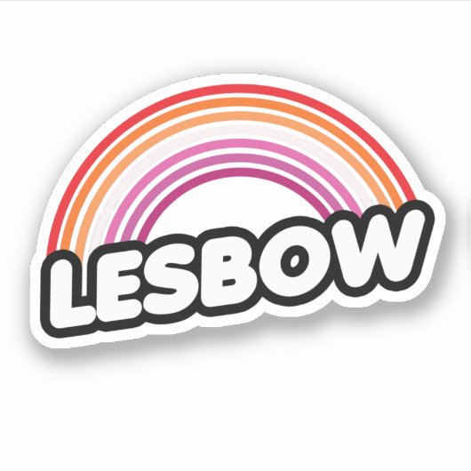 Lesbow - Sunset Aufkleber (Vorderseite)