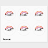 Lesbow - Sunset Runder Aufkleber (Blatt)