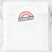 Lesbow - Sunset Runder Aufkleber (Tasche)