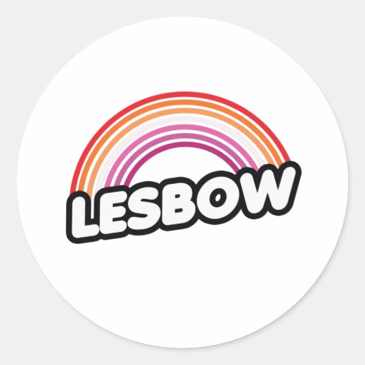 Lesbow - Sunset Runder Aufkleber (Vorderseite)