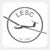 LESC Decal Quadratischer Aufkleber (Vorderseite)