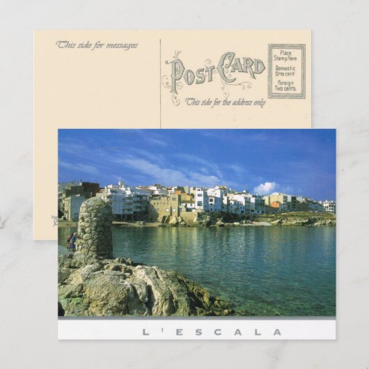 L'escala Spanien Postkarte (Vorne/Hinten)