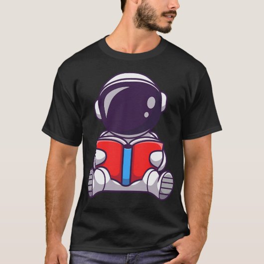 Lese-Astronaut T-Shirt (Vorderseite)