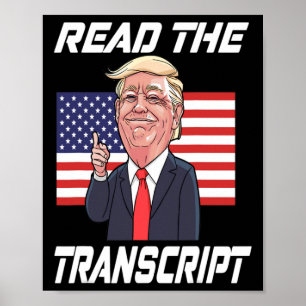 Lese das Transkript Trump Frauen Männer Geschenke  Poster