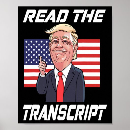 Lese das Transkript Trump Frauen Männer Geschenke  Poster (Vorne)
