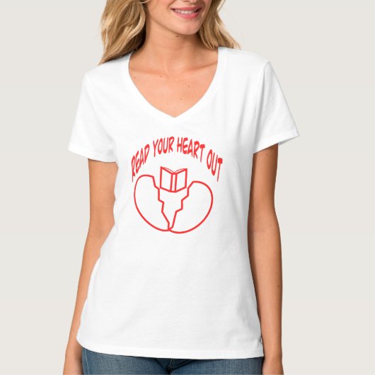 Lese dein Herz aus - Zitat-Design T-Shirt (Vorderseite)