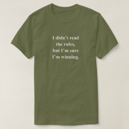 Lese Die Regeln Lustiger Spielphrase Mit Weißem Te T-Shirt